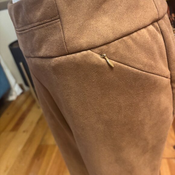 Faux Suede Like Pant Petite - Picture 3 of 6